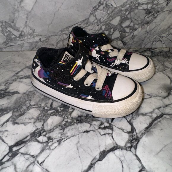 Converse Toddler 5 Unicorn Sneakers Casual No Tie - Picture 1 of 5